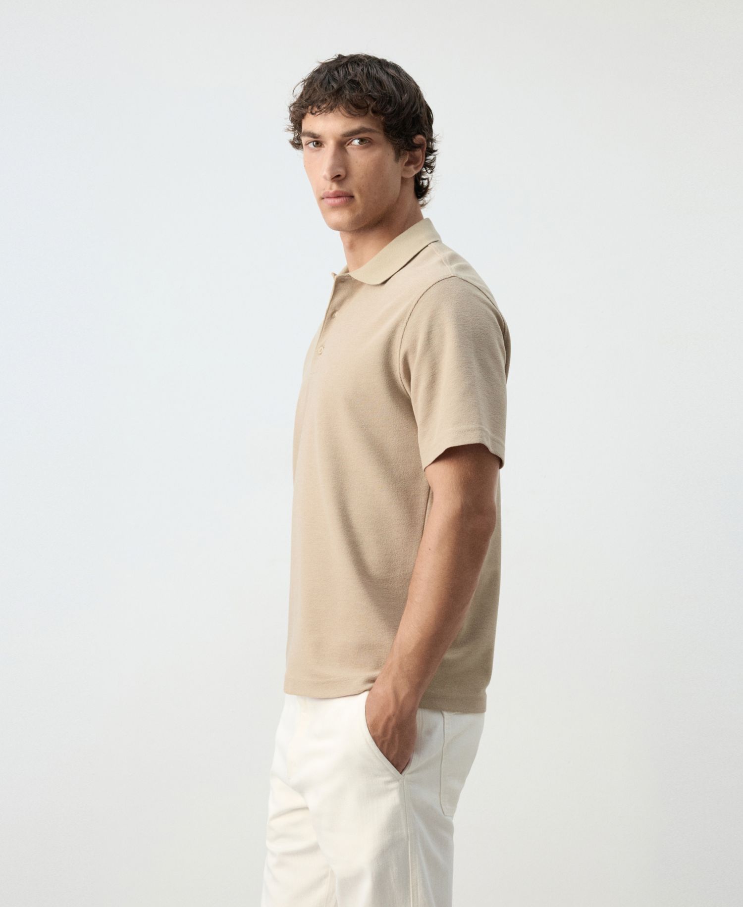 Men's Essentials Slim-Fit Pique Cotton-Blend Polo Shirt