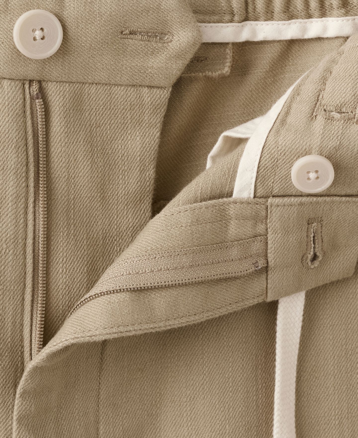 Мужские брюки Mango New Now Relaxed-Fit Cotton-Linen Blend Trousers, цвет: Бежевый — фото 2