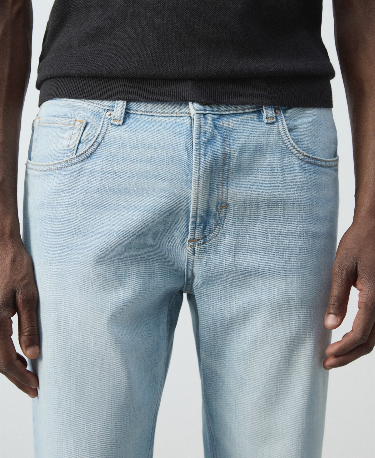 Mango Men's Ben Mid-Rise Tapered Cropped Jeans