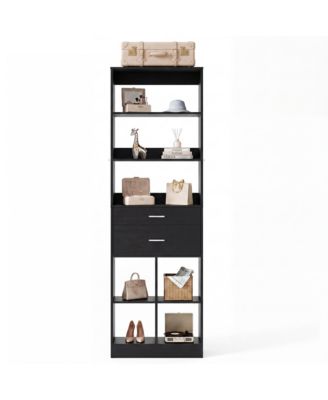Small Wood Closet Organizer with Drawers and Storage Cubic for Bedroom