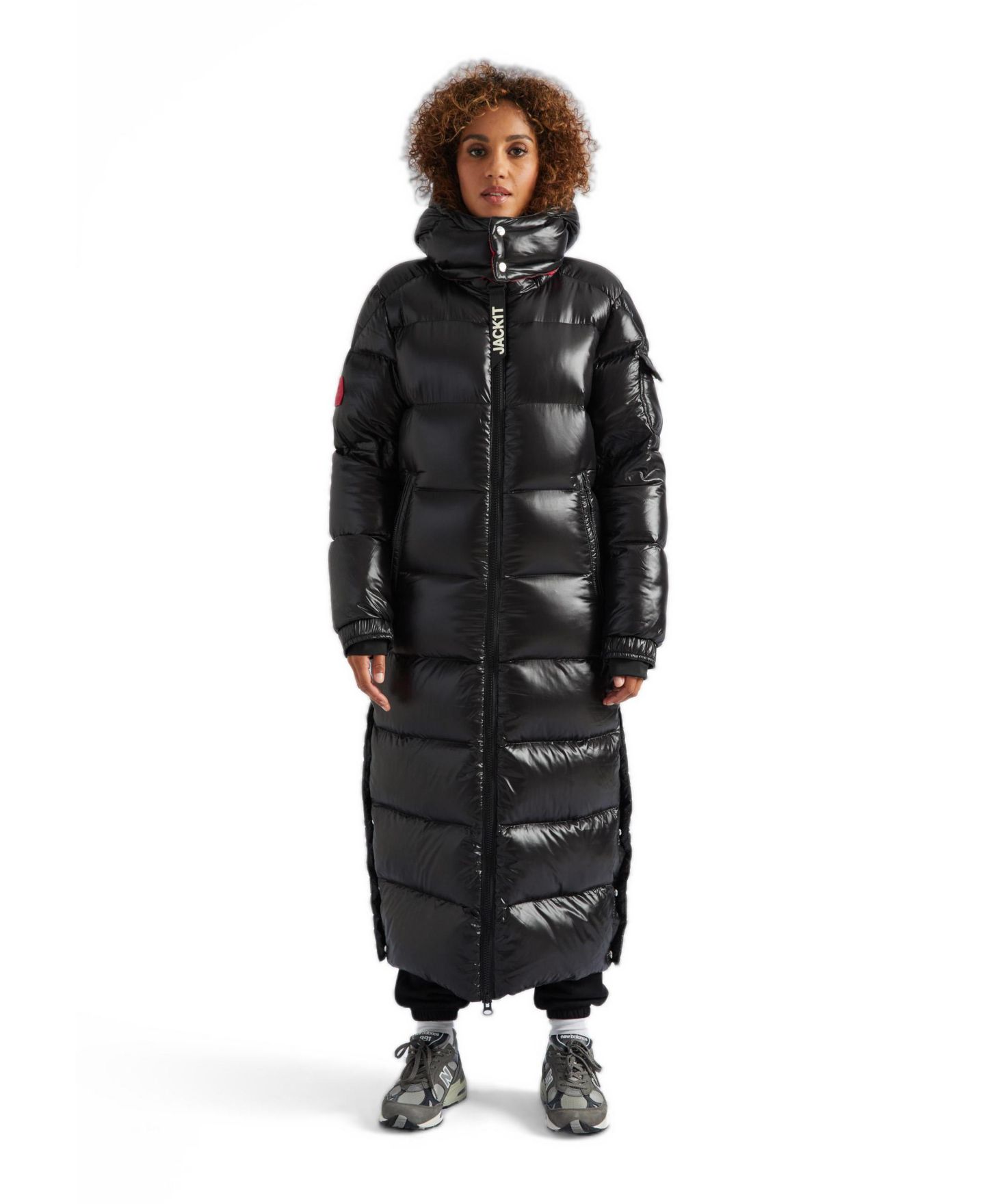 Женская куртка JACK1T High Collar Maxi Puffer, цвет: Чёрный — фото 1