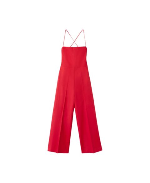 Женский комбинезон Mango Cross-Back Sleeveless Wide-Leg Jumpsuit, цвет: Красный