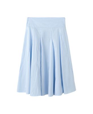 Women's Striped A-Line Midi Skirt