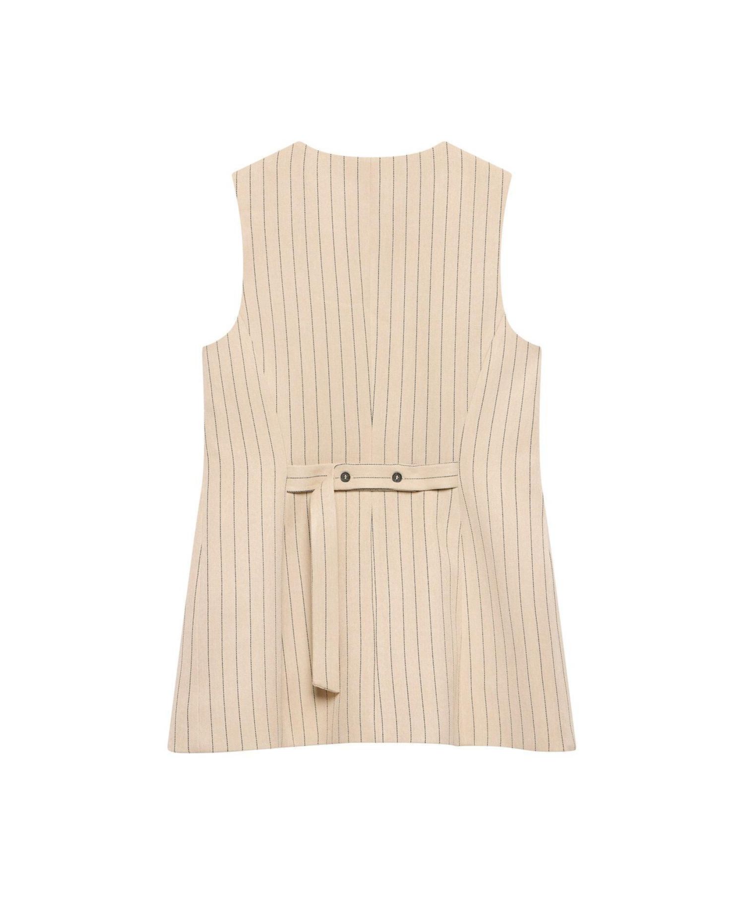 Women's Pinstripe Longline Waistcoat