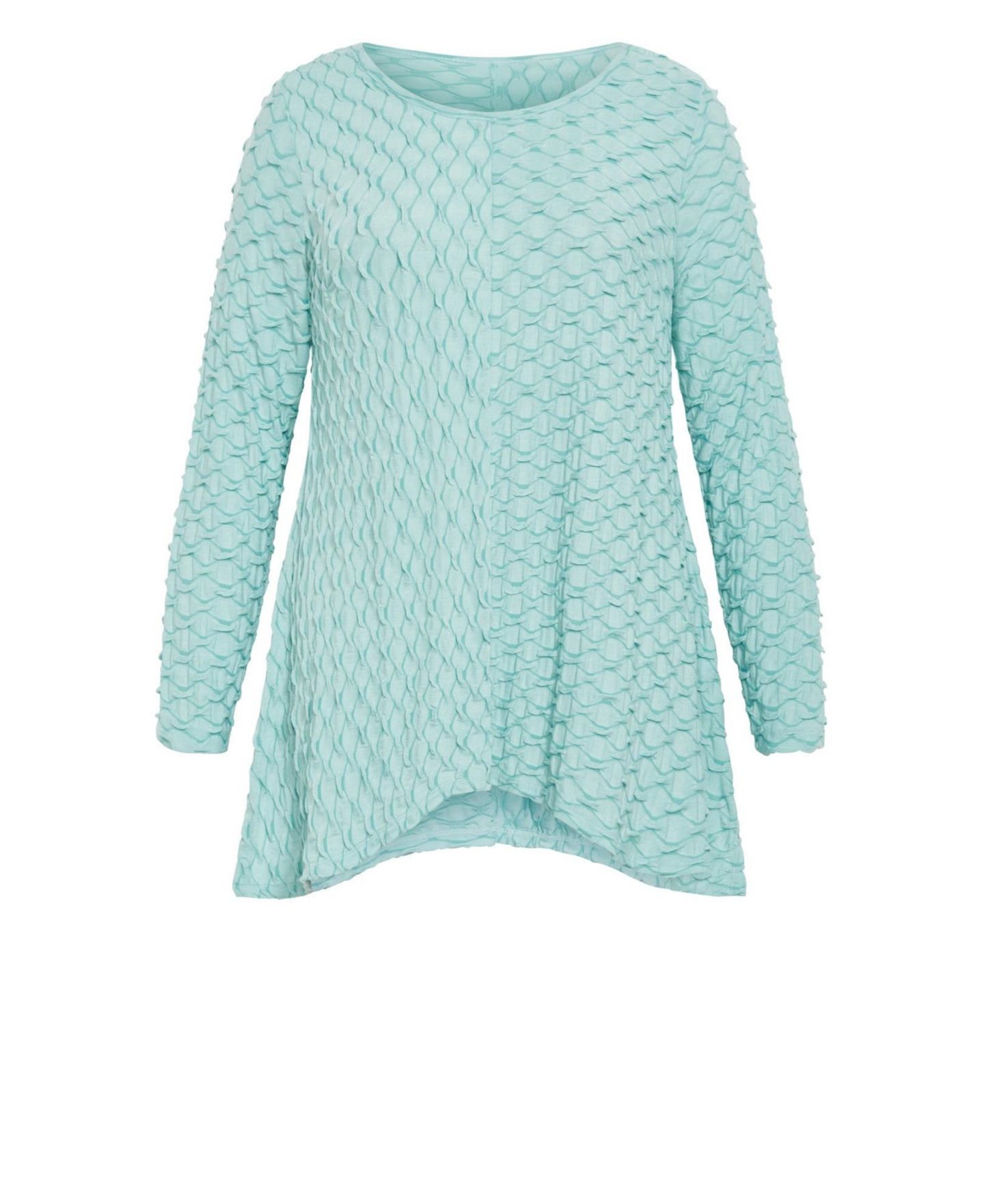 Женский топ Avenue Plus Size Tiarne Two Tone Tunic, цвет: Морская пена — фото 4