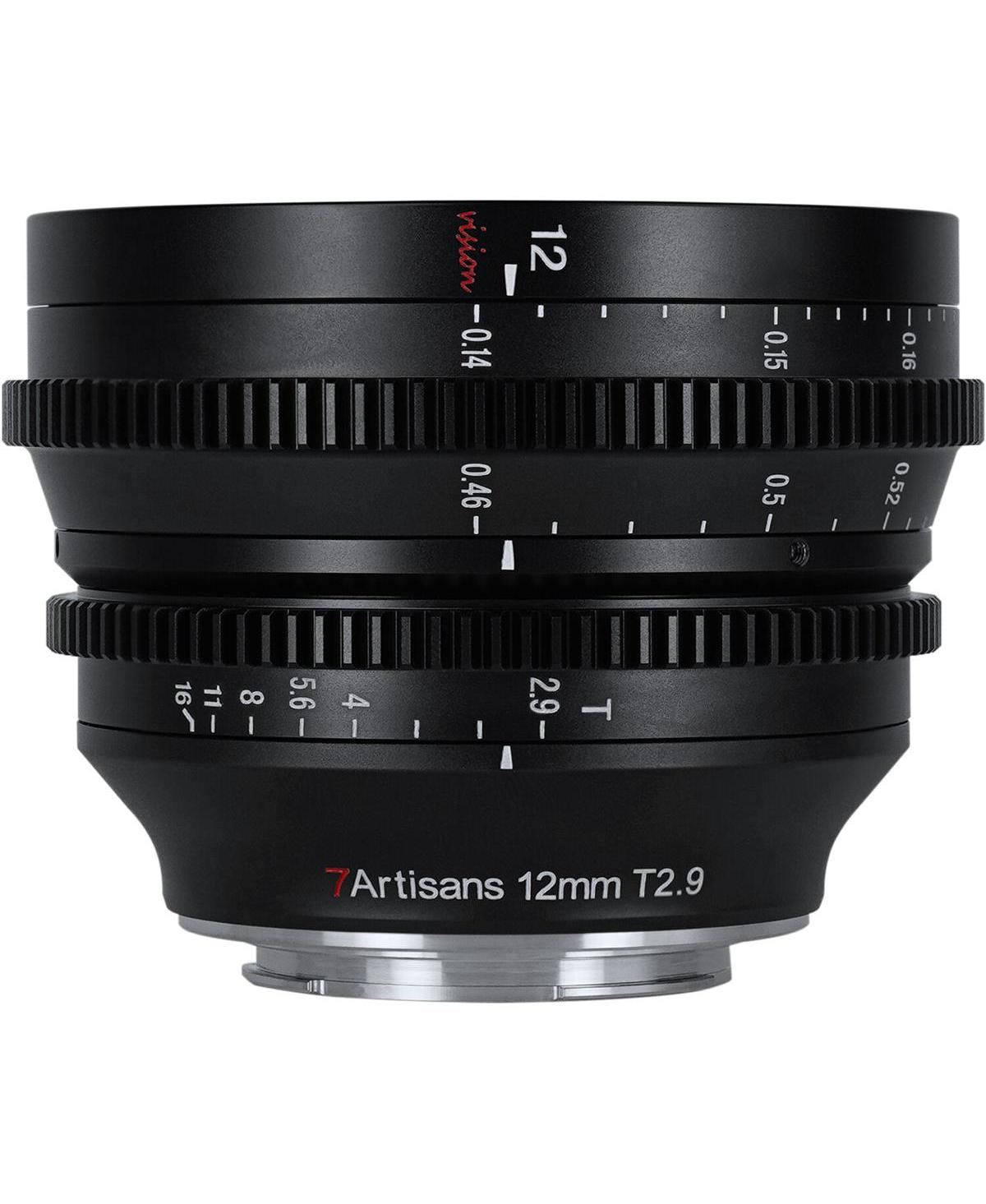7artisans Photoelectric 12mm T2.9 Vision Cine Lens for Rf Mount - Black