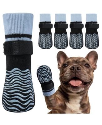 Anti-Slip Stretch Knit Dog Socks with Double-Sided Rubber Grippers for Indoor and Outdoor Paw Protection