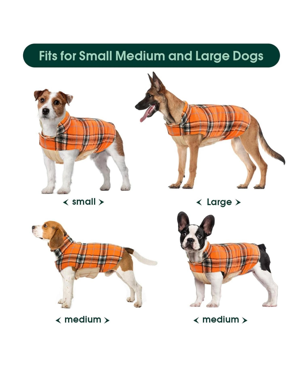 Reversible Waterproof Fleece-Lined Dog Jacket with Leash Access for Cold Weather
