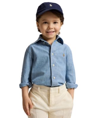 Toddler and Little Boys Cotton Chambray Shirt