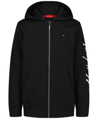 Boys' 8-20 Signature Full Zip Kangaroo-Pocket Cotton-Polyester Blend Zip Hoodie
