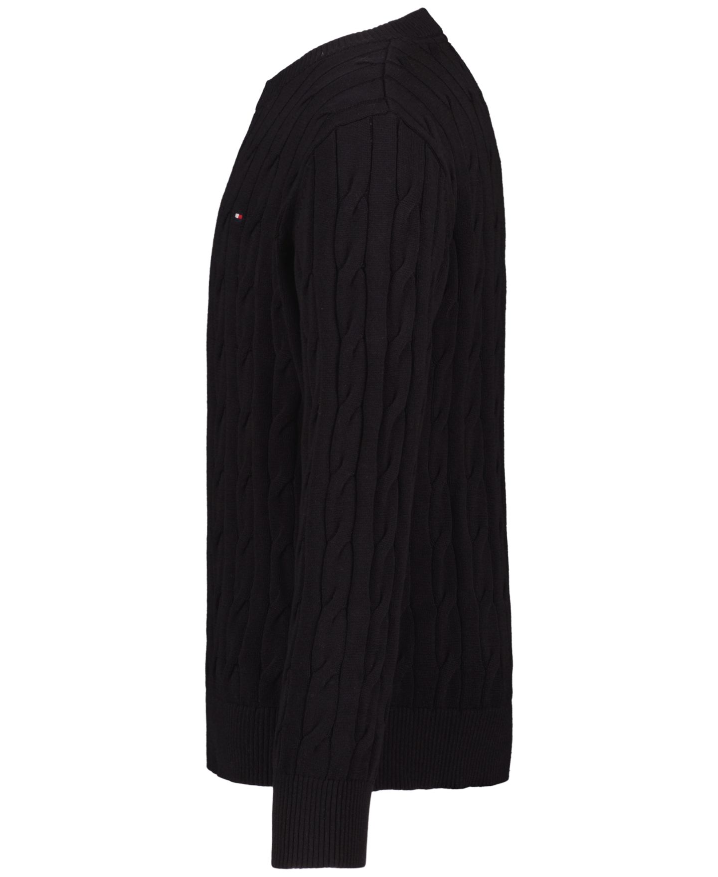 Свитер Tommy Hilfiger Cable-Knit Crewneck Sweater для мальчиков, цвет: Чёрный — фото 3