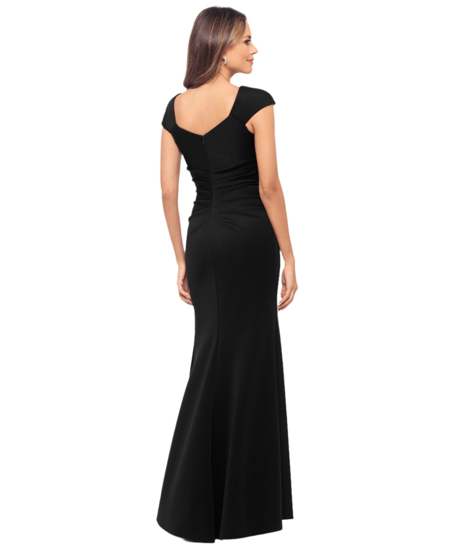 Women's Asymmetric-Neck Side-Slit Gown