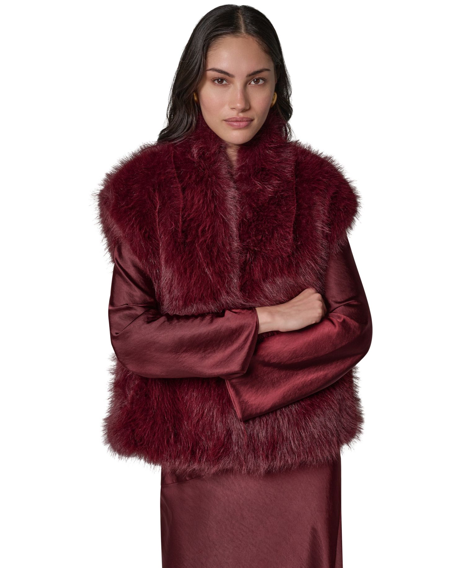 Women's Faux-Fur Sleeveless Vest