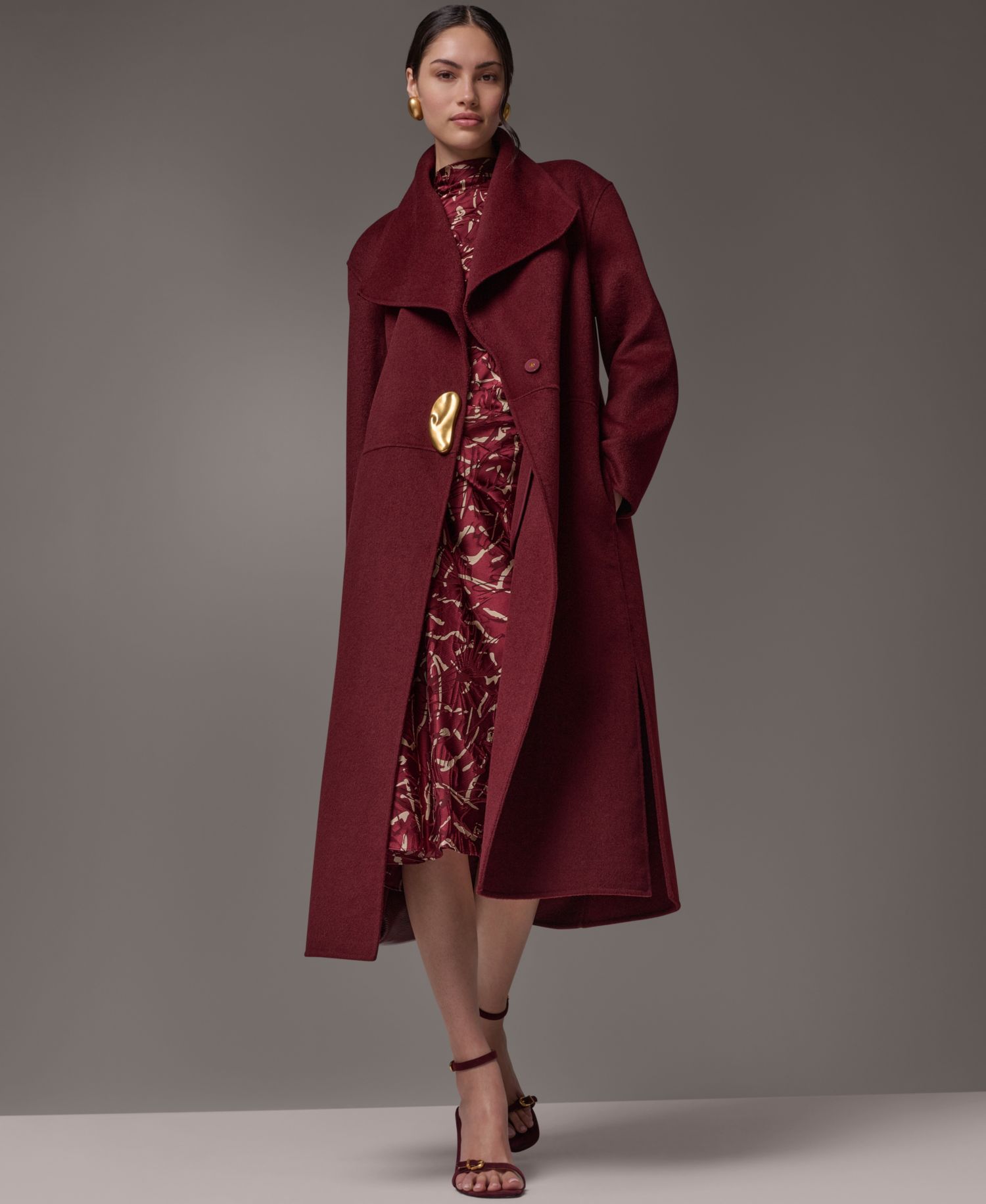 Women's Wool-Blend Oversized Coat