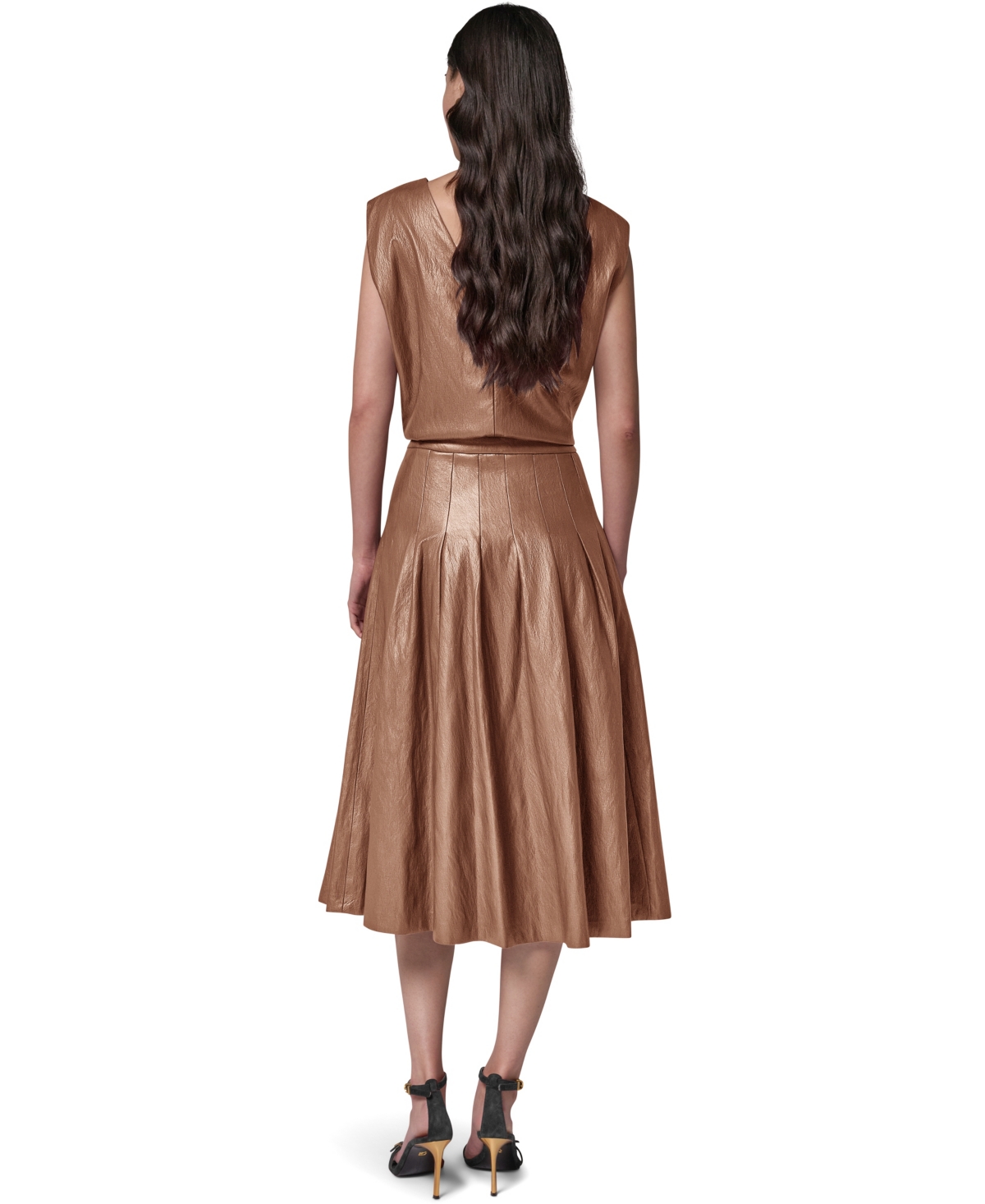 Donna Karan New York Women's Pleated A-Line High-Waisted Skirt