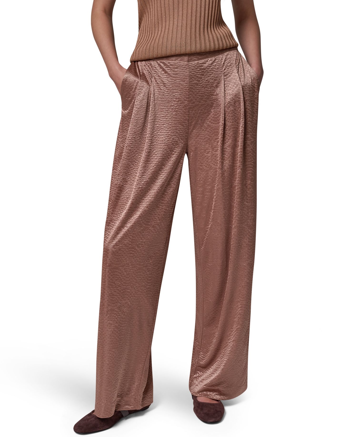 Women's Wide Leg Crinkle Pant