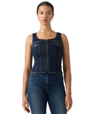 Premium Women's Vintage-Like Front-Zip Vest