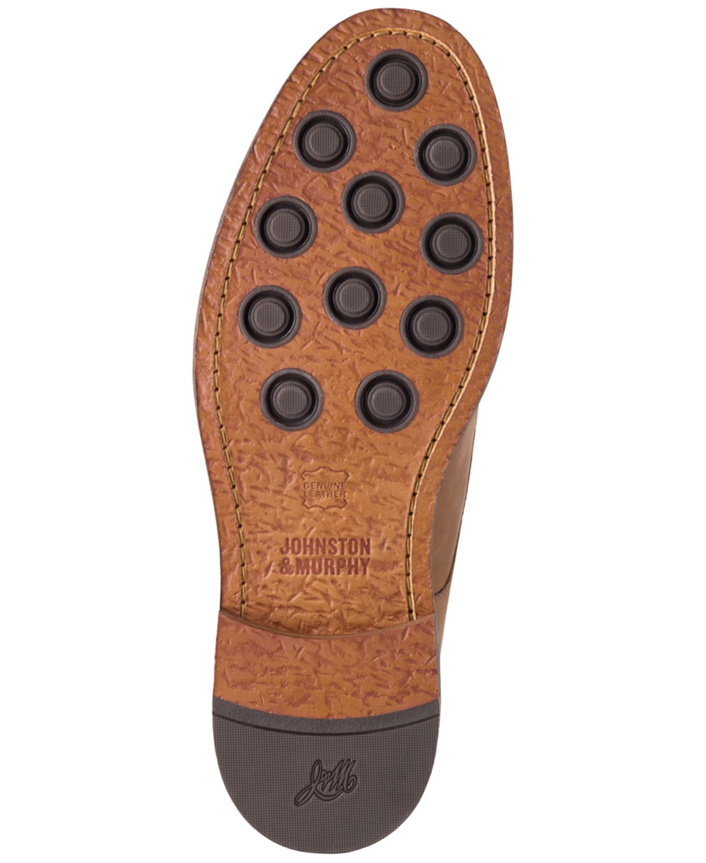 Мужские туфли Johnston & Murphy Ripley Plain Toe Lace-Up Leather Oxford, цвет: Коричневый — фото 5