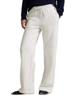 Women's Drawstring Fleece Wide-Leg Sweatpant