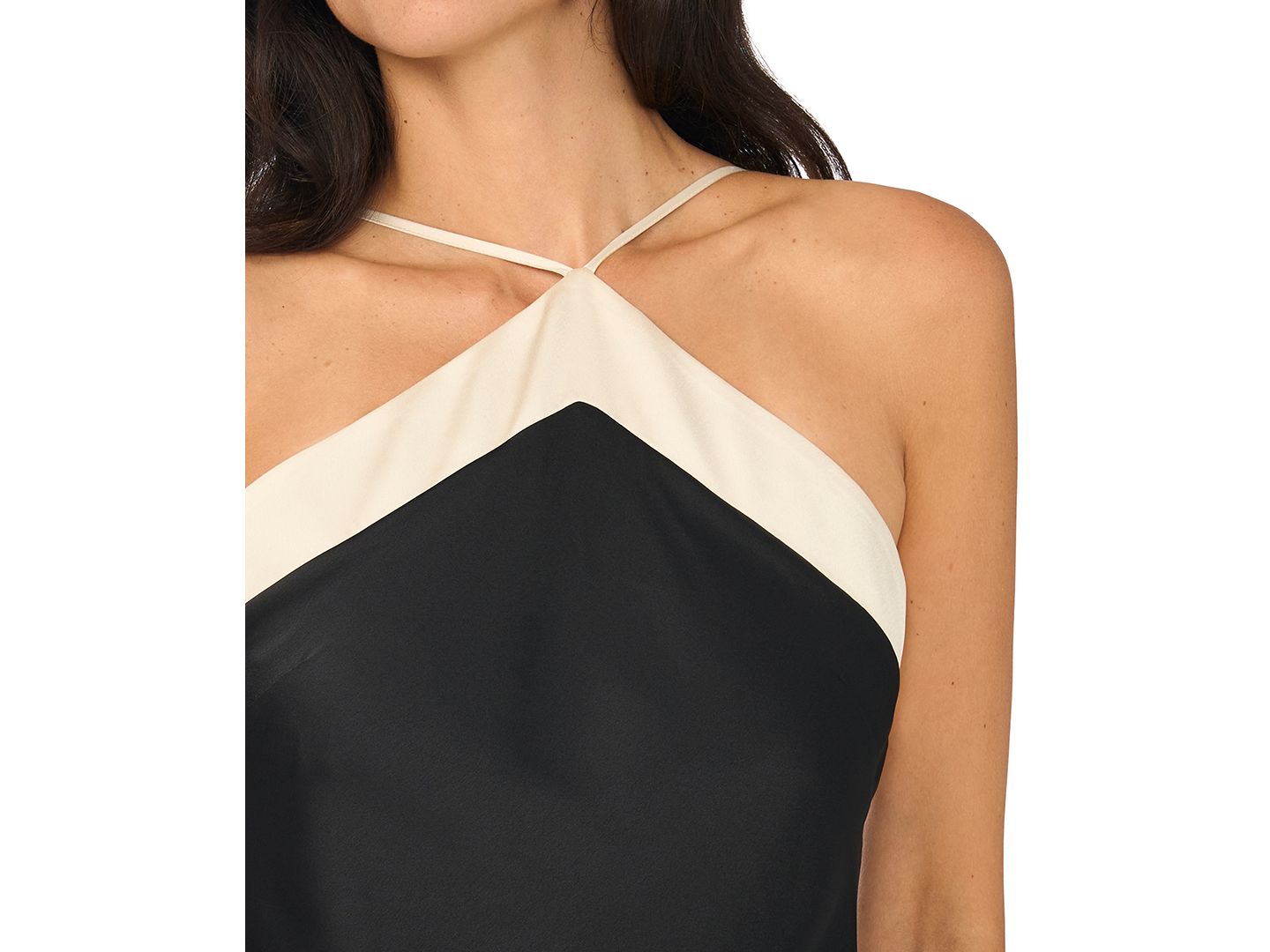 Женское платье Parker Halter Combo Maxi Colorblock, цвет: Насыщенный чёрный — фото 4