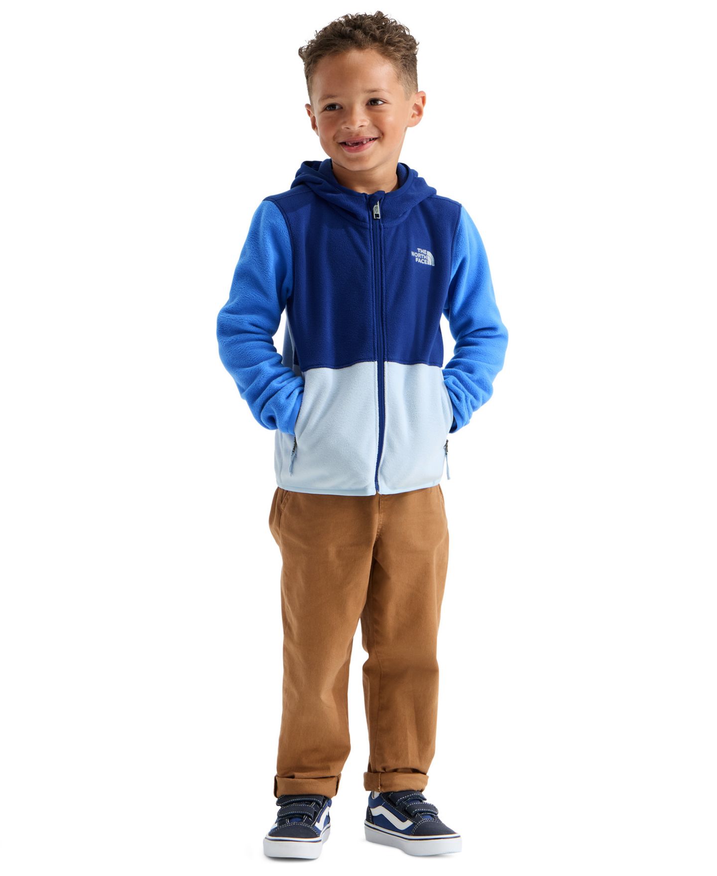 Детское худи The North Face Glacier Full-Zip Fleece, цвет: Синий / Мглистый — фото 3