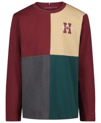 Boys' and Girls' 2T-7 Quad Pieced Color-Block Long-Sleeve T-Shirt