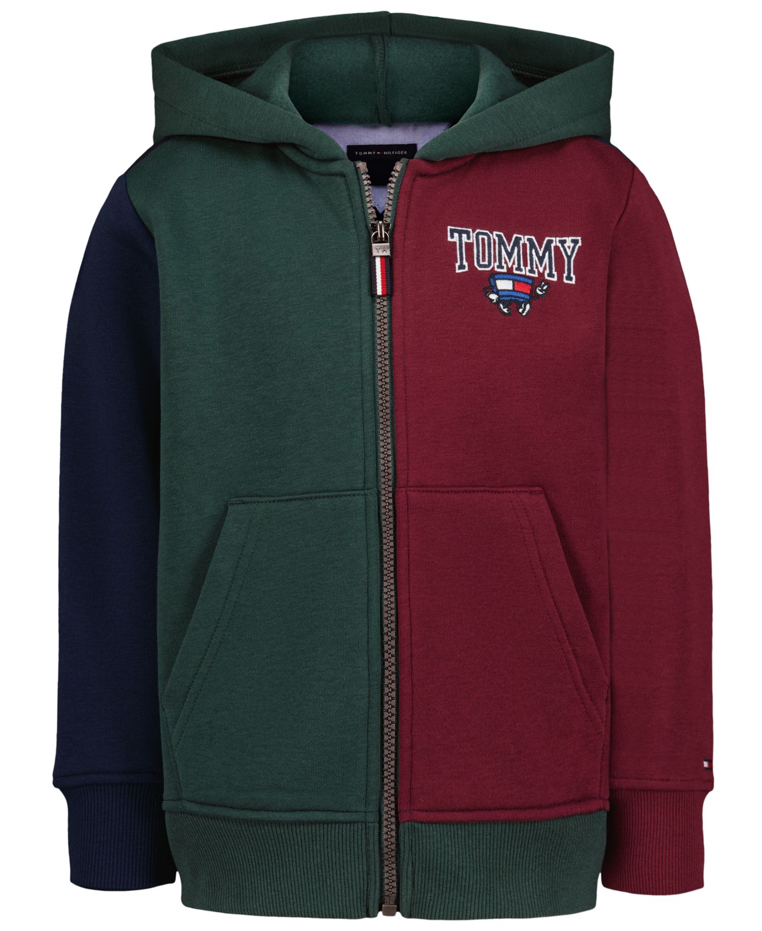 Boys' 2-7 Multi Mascot Graphic-Print Kangaroo-Pocket Zip Hoodie