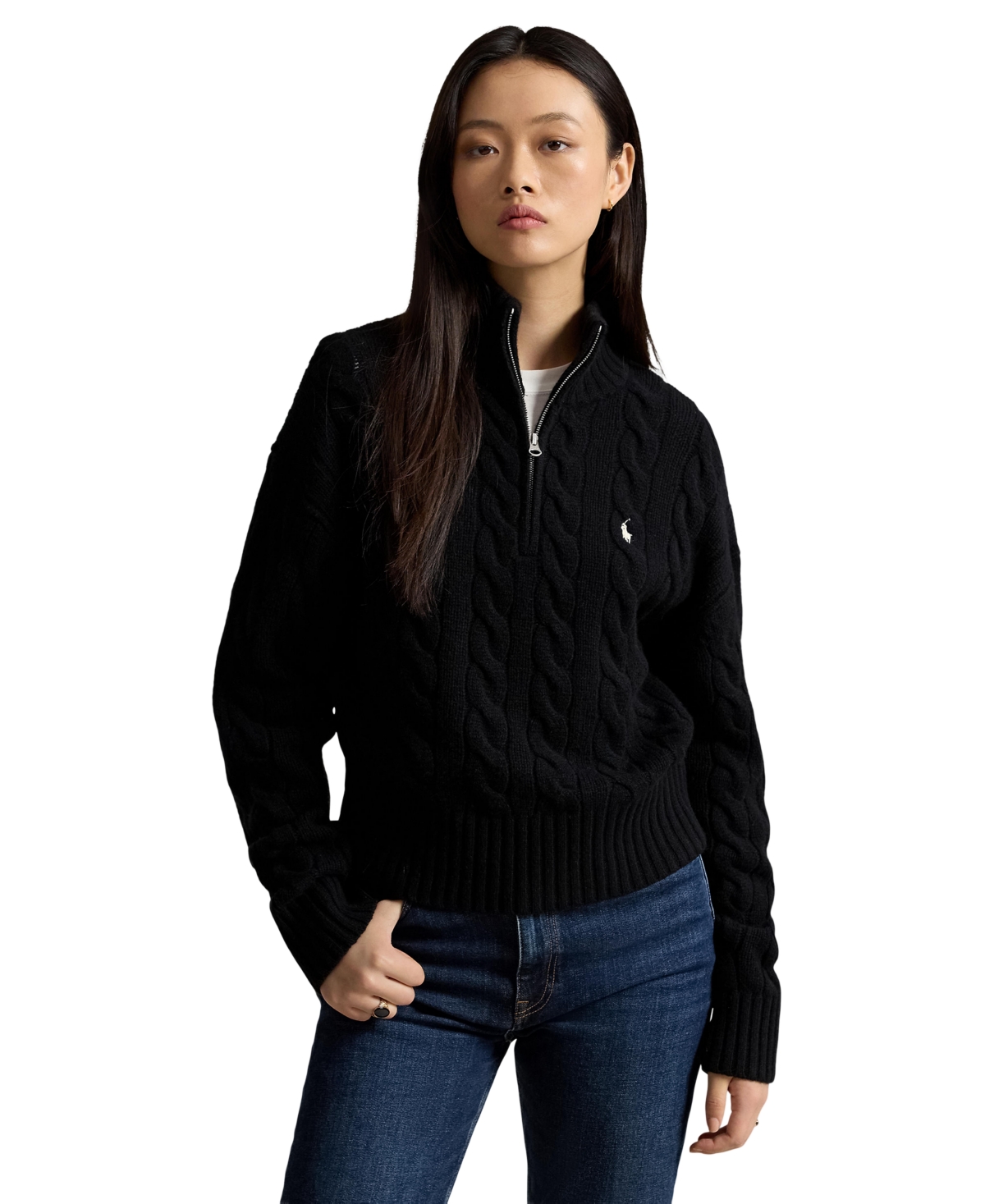 Polo Ralph Lauren Women's Wool Cashmere Long-Sleeve Sweater