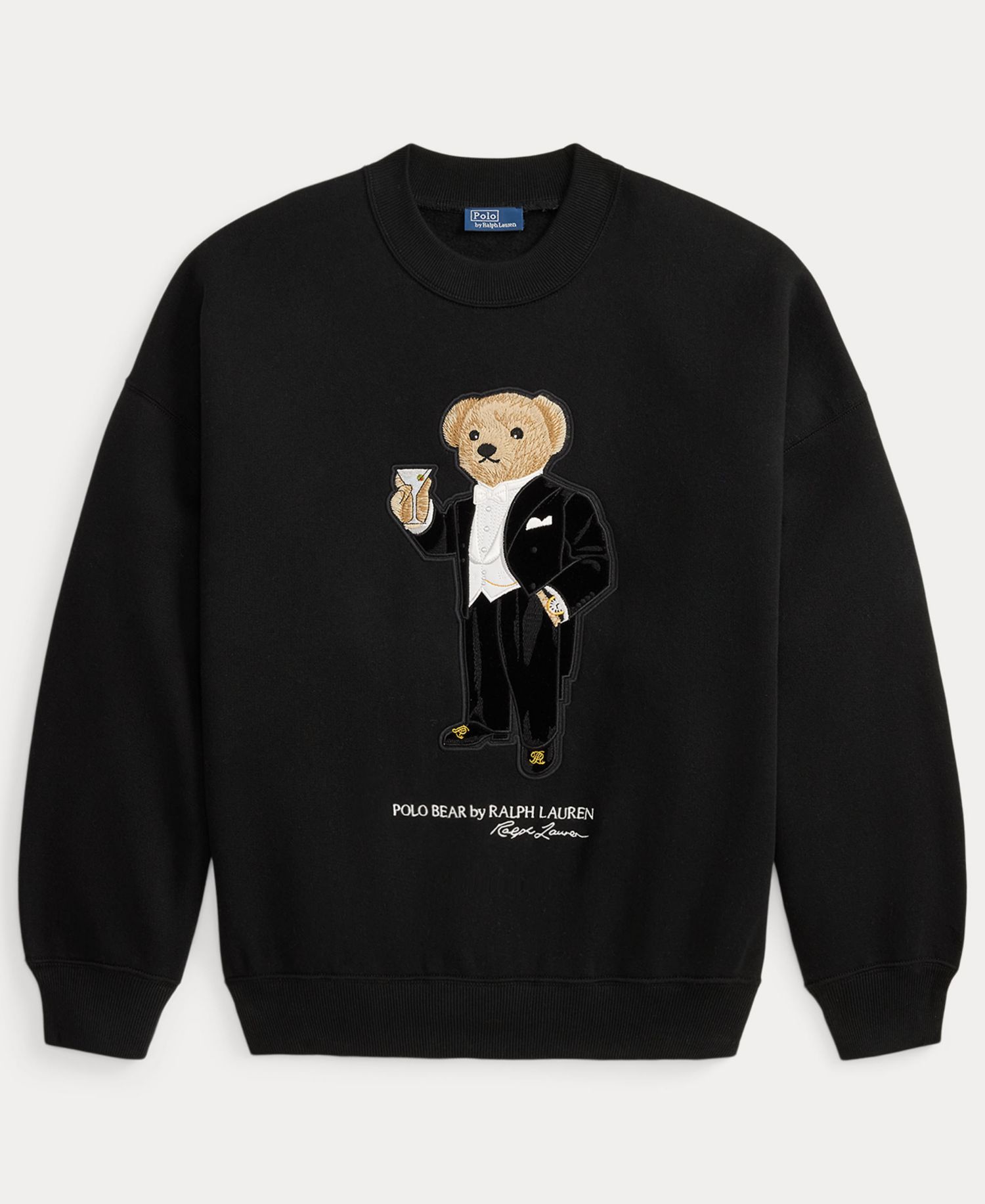 Women's Martini Polo Bear Fleece Relaxed-Fit Crewneck Sweatshirt