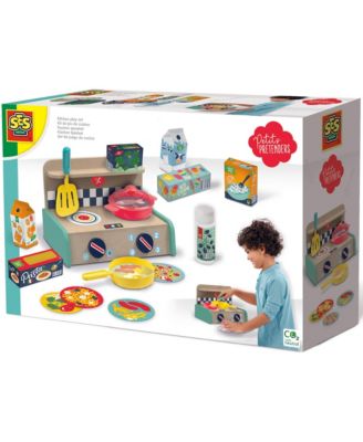 Petits Pretenders Wooden 16-Piece Kitchen Play Set, Ages 3+