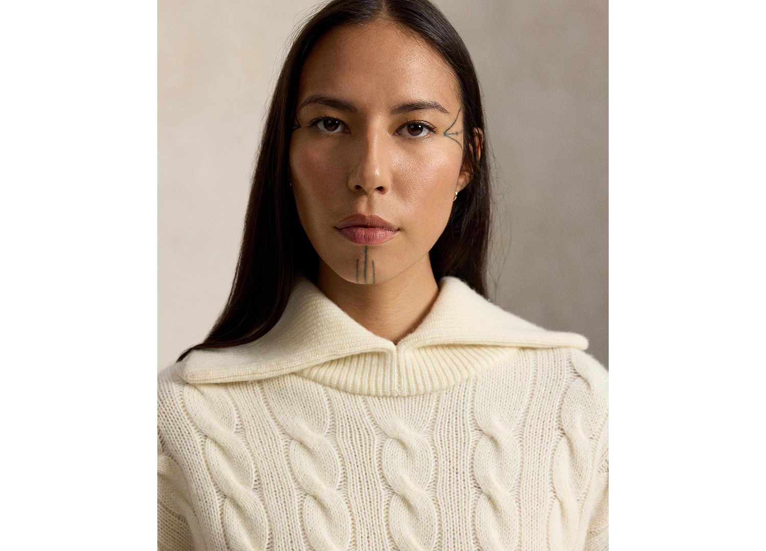Women's Cable-Knit Shawl-Collar Oversized Sweater