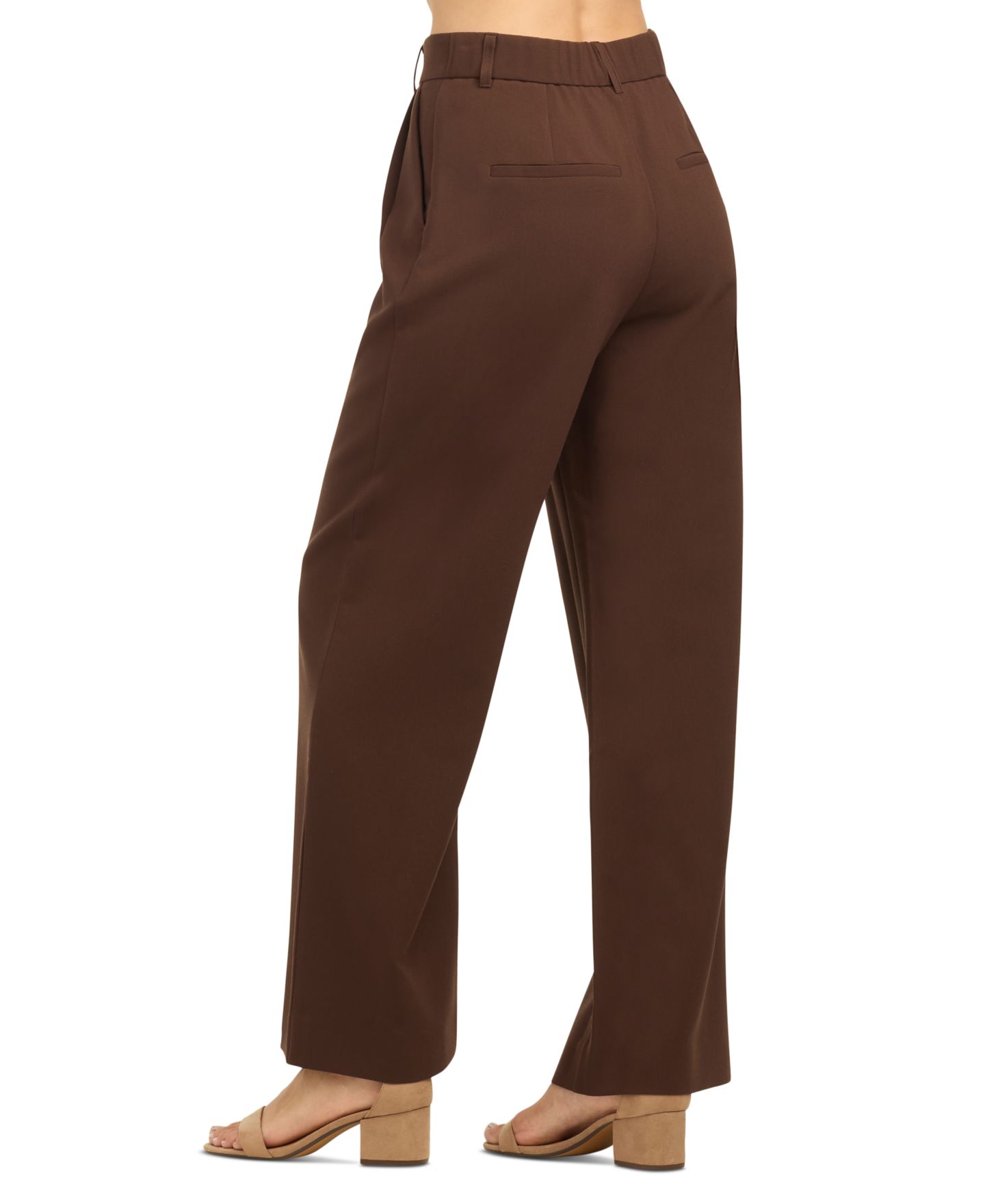 Женские брюки BCX Juniors' Soft-Stretch Pleated Wide-Leg, цвет: Шоколадный — фото 4
