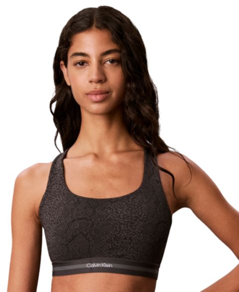 Спортивное бра Sport, без косточек — Calvin Klein Performance, цвет: Мраморный змеиный серый