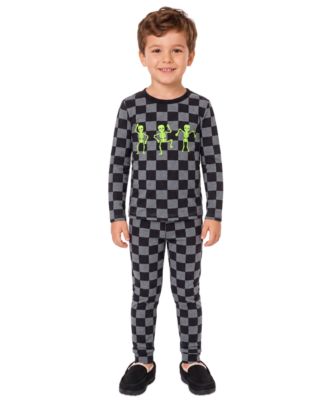 Toddler Boys' 2T-4T Skeleton Dino Print Pajamas, 2-Piece Set