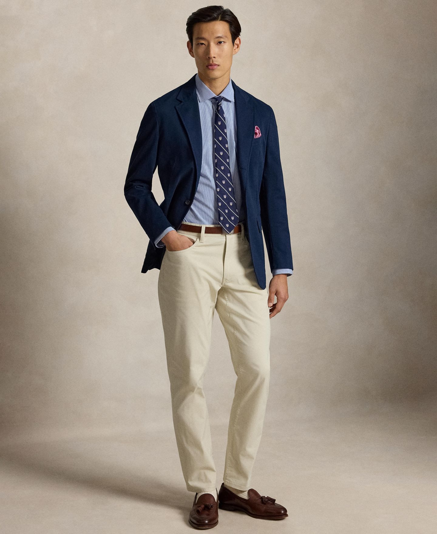 Мужские брюки Polo Ralph Lauren Classic-Fit Performance Twill, цвет: Песочный — фото 2