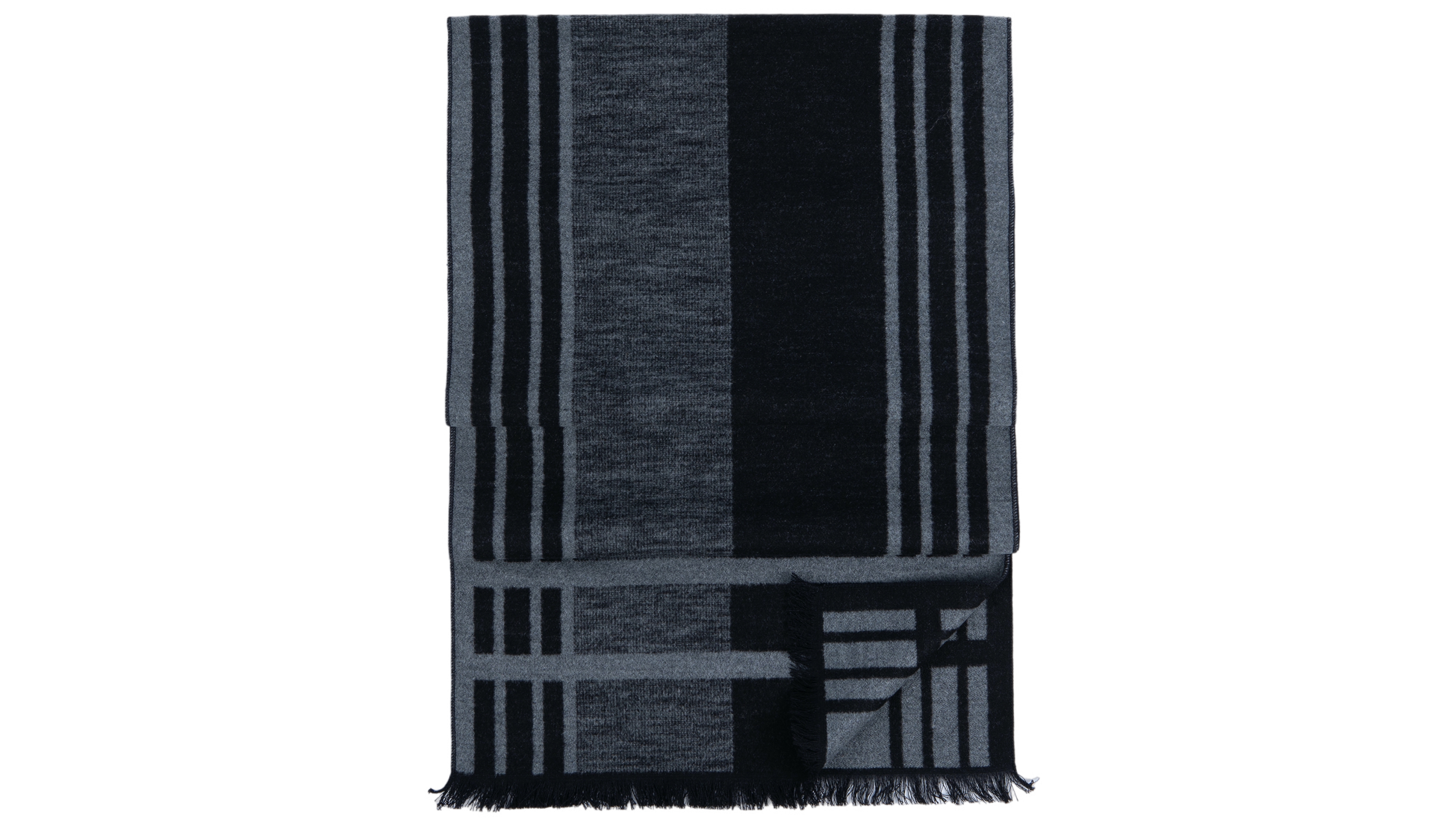 Ted Baker 70" Plaid Fringed Silk Wrap Scarf