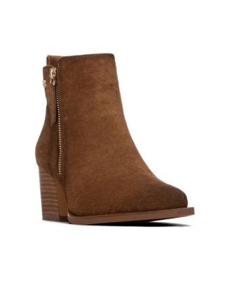Women's Block Heel Suede Ankle Booties