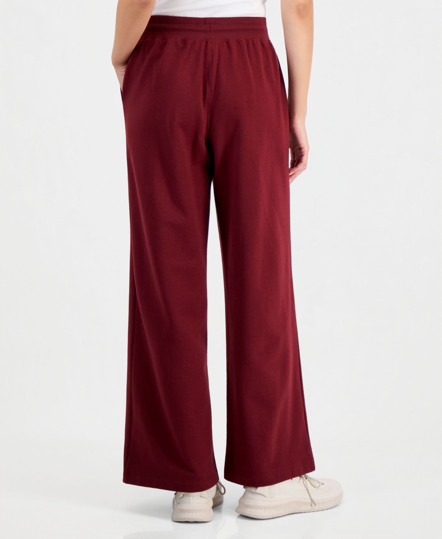 Women's Fleece Open-Hem Wide-Leg Pants