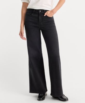 Women's Good Waist High-Waisted Palazzo Ankle Jeans
