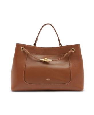 Delphine Leather Small Shopping Handbag