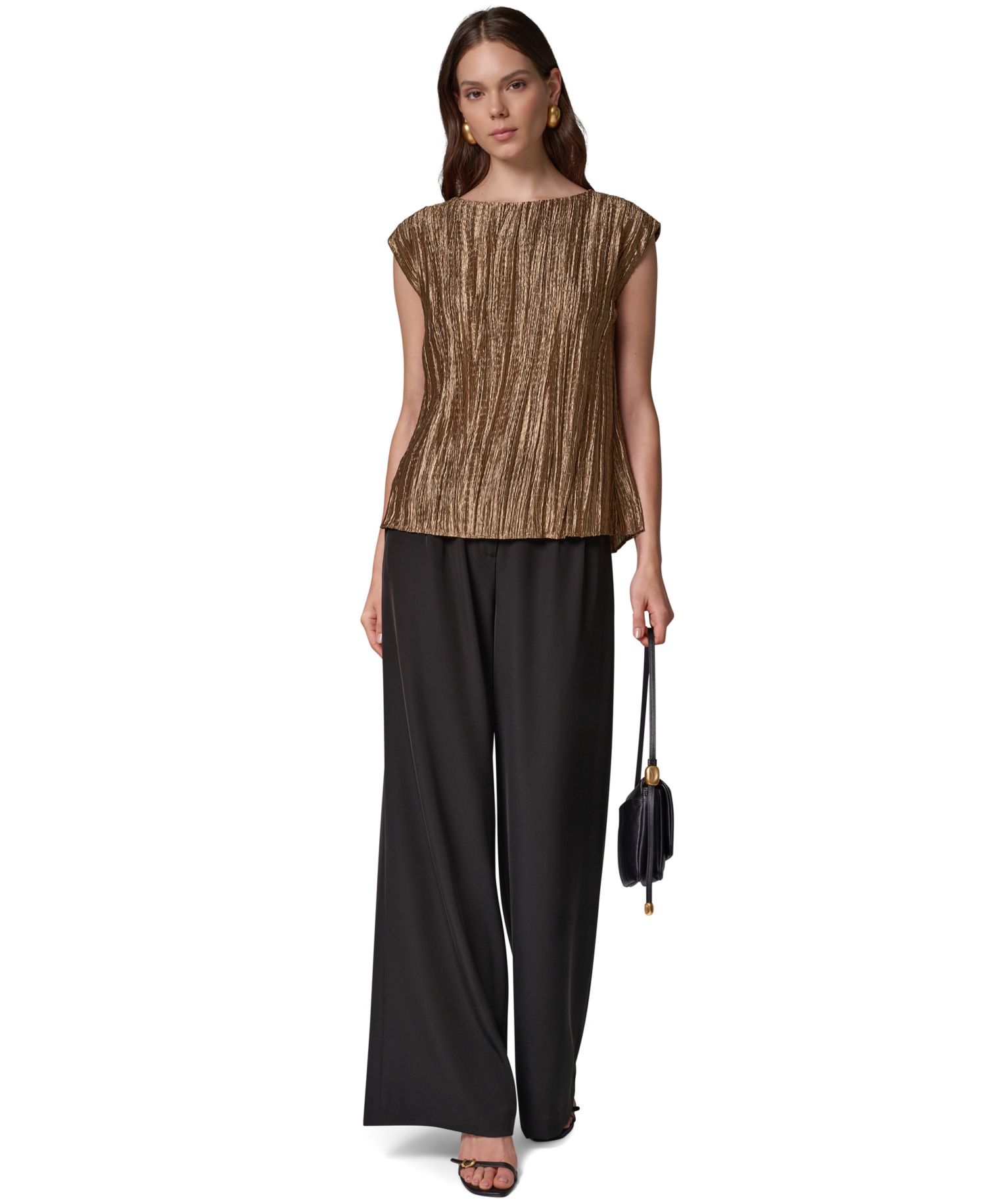 Women's Sleeveless Pliss&eacute; Blouse