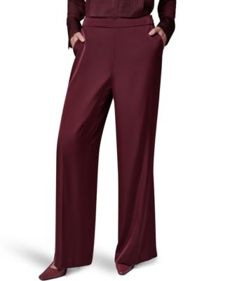 Women's Satin Wide-Leg Pants