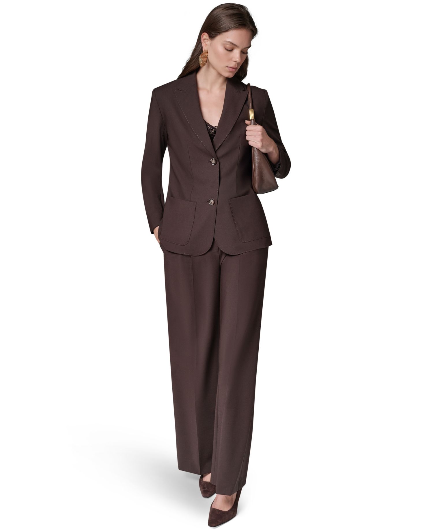 Women Oversized Notch Lapel Blazer