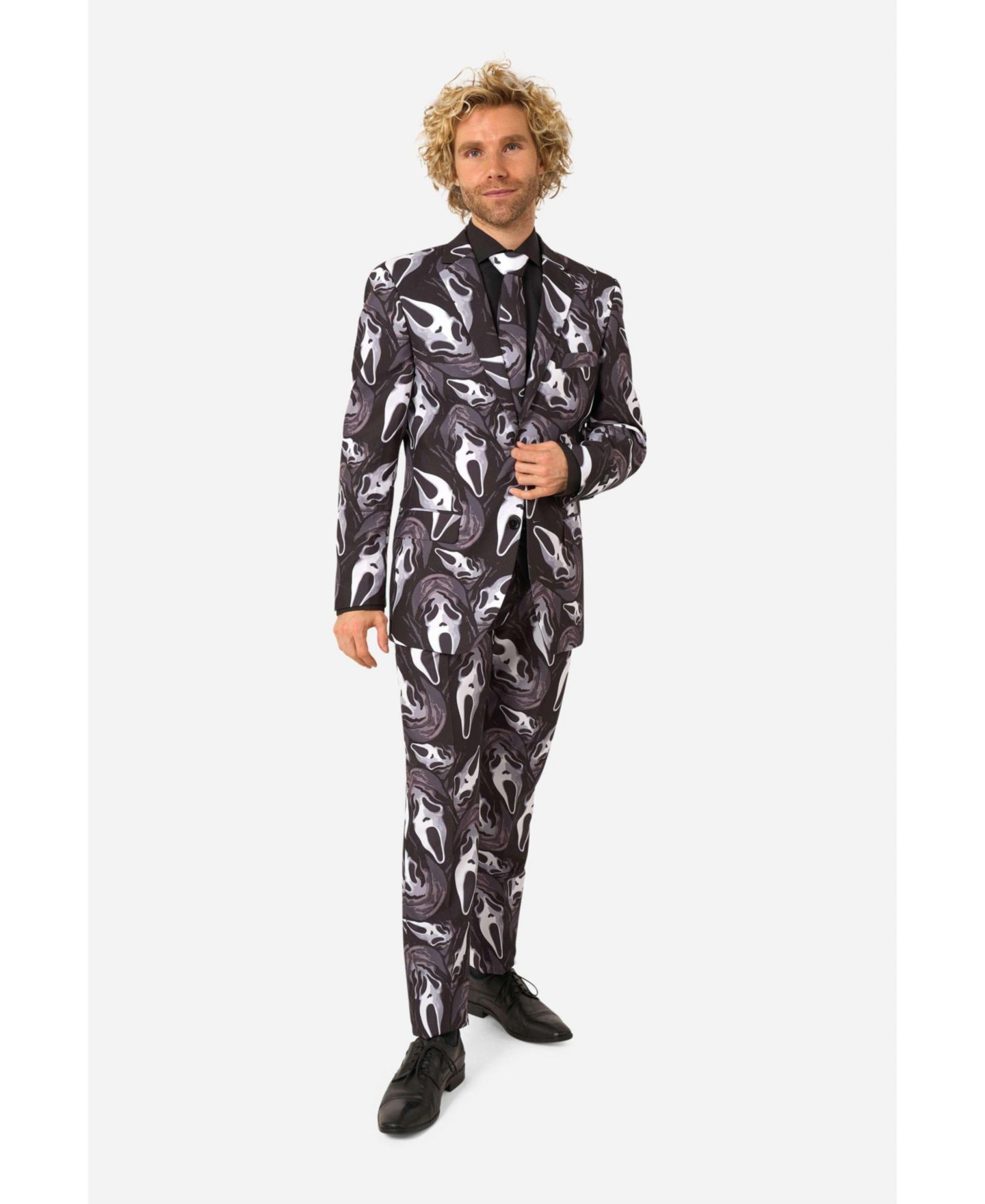 Мужской карнавальный костюм OppoSuits Ghost Face, цвет: Чёрный — фото 3