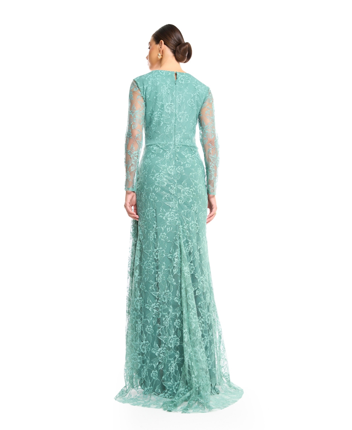 Amri Women's Lace Long-Sleeve V-Neck Gown