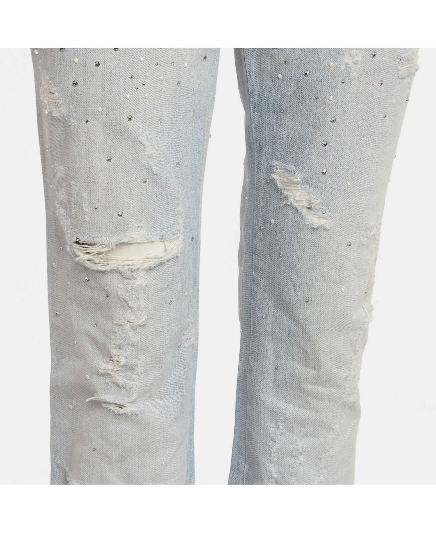 Women's Mid-Rise Rhinestone Boot-Cut Jeans