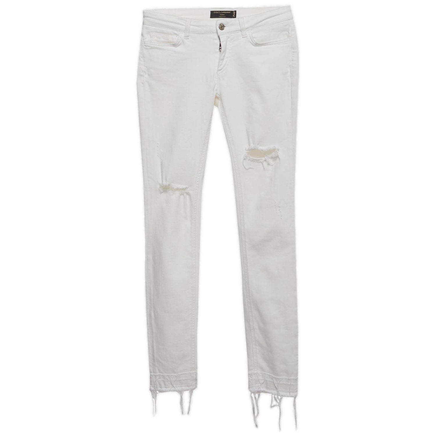 Women's Ripped Mid-Rise Skinny Jeans