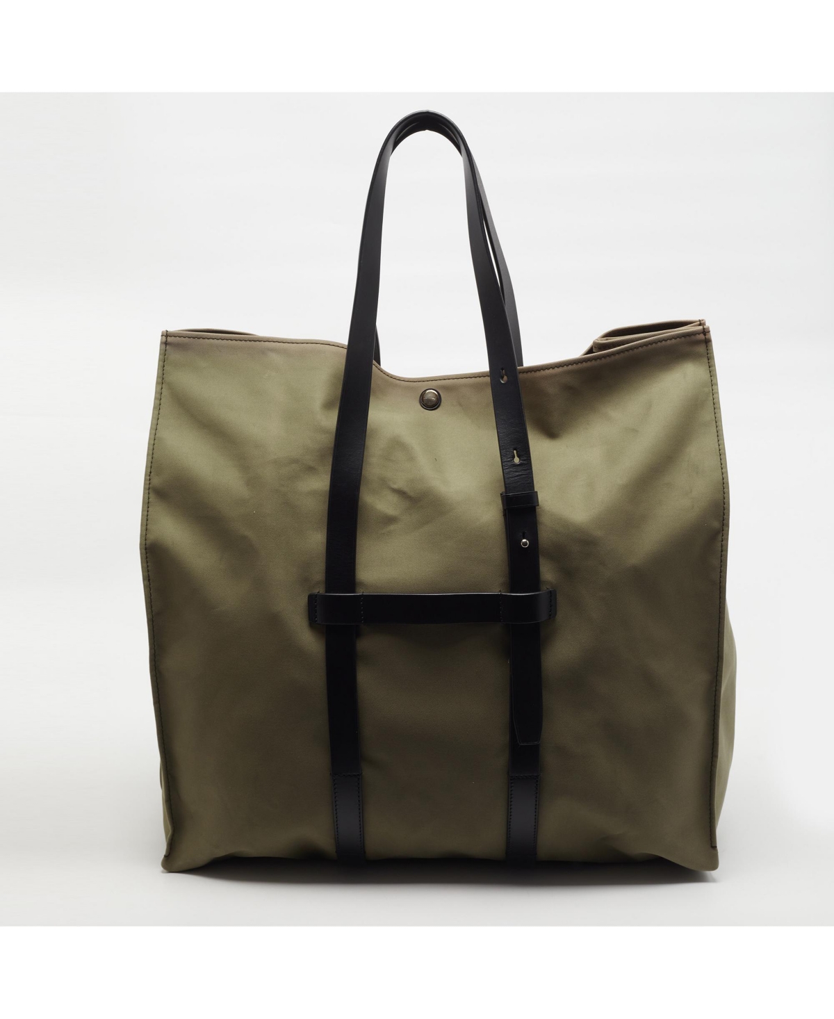 Pre-Owned Salvatore Ferragamo Canvas and Leather Buckle Tote Bag