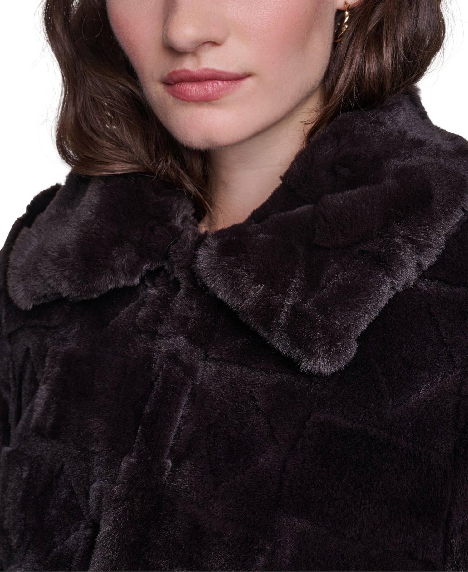 Women's Teddy Faux Fur Mid Length Coat