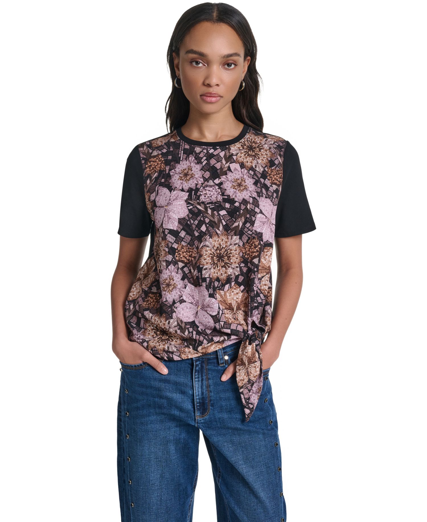 Women's Tie-Front Short-Sleeve T-Shirt